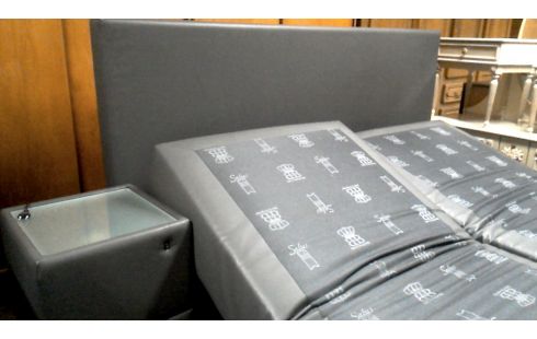 BETT 180X200 ELEKTRISCH GRAU KUNSTLEDER