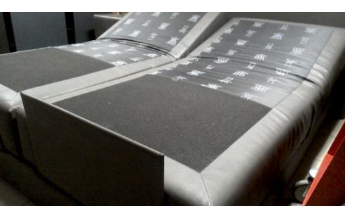 BETT 180X200 ELEKTRISCH GRAU KUNSTLEDER