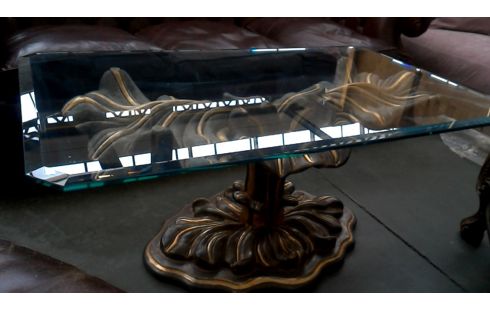 TABLE DE SALON VINTAGE BISAUTE GLACE