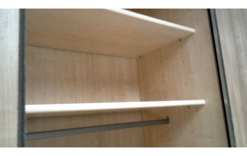 KLEIDERSCHRANK 1 2 TÜREN VERSCHIEBBAR NUSSBAUM LOOK