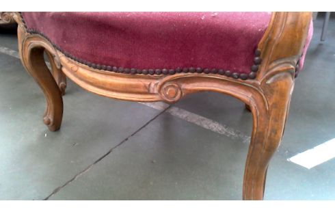 CHAISE BRANCHE BORDEAUX TISSU L UNITE