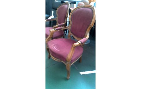 CHAISE BRANCHE BORDEAUX TISSU L UNITE