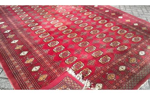 ALFOMBRA ROJO ANUDADO A MANO