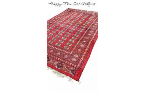 TEPPICH ROT BLAU HANDGEKNÖPFT