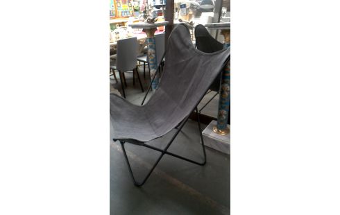 FAUTEUIL TISSU GRIS