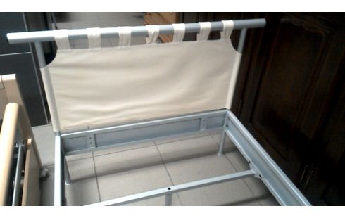 BETT 90X200 GRAU METALL OHNE, , LATTENROST