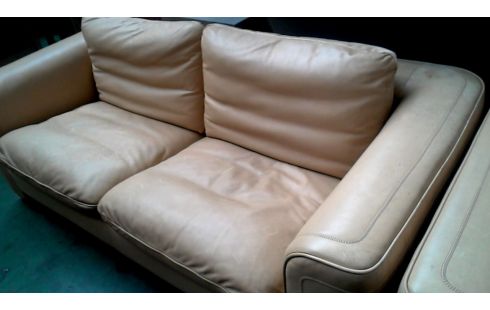 SALON BEIGE CLAIR BRUN CUIR