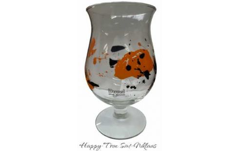 GLASWERK DUVEL ARNE QUINZE ORANJE ZWART WIT DECORATIE