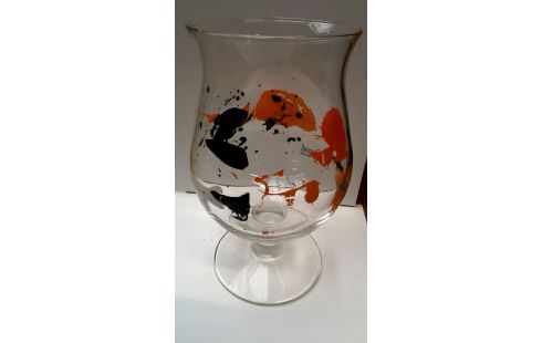 GLASWERK DUVEL ARNE QUINZE ORANJE ZWART WIT DECORATIE