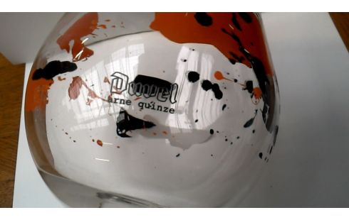 GLASWERK DUVEL ARNE QUINZE ORANJE ZWART WIT DECORATIE