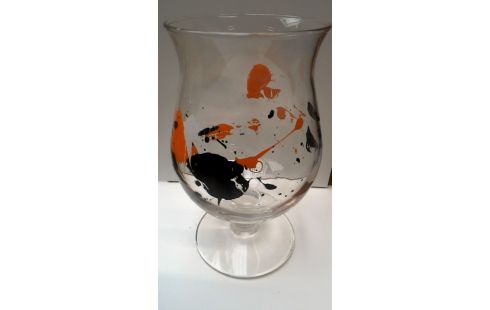 GLASWERK DUVEL ARNE QUINZE ORANJE ZWART WIT DECORATIE