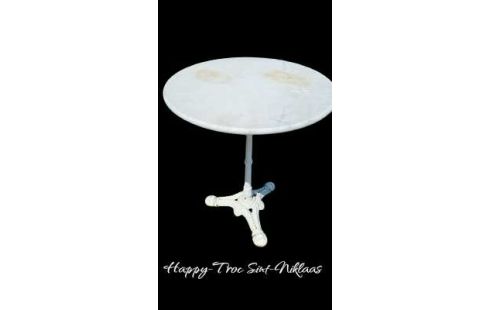 GARTENTISCH RUND MARMORSTEIN GUSSEISEN