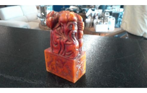 SCEAU EN STEATITE EP 19 EME DE CHINE