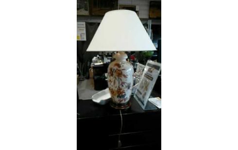 LAMPE BEIGE BLUME STIL ASIATISCH