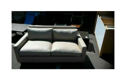 SOFA 2 PLÄTZE LEDER WEISS