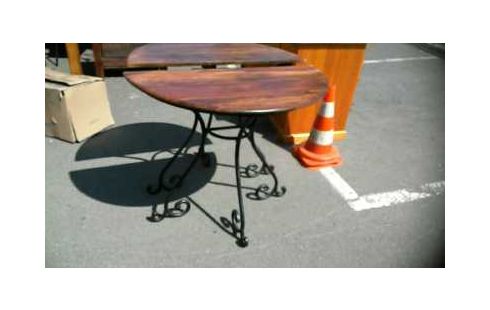 CONSOLE FER FORGE BOIS