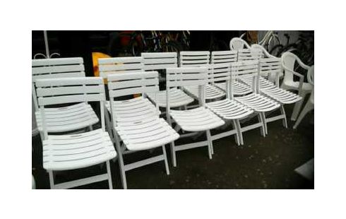 KLAPPSTUHL KUNSTSTOFF WEISS