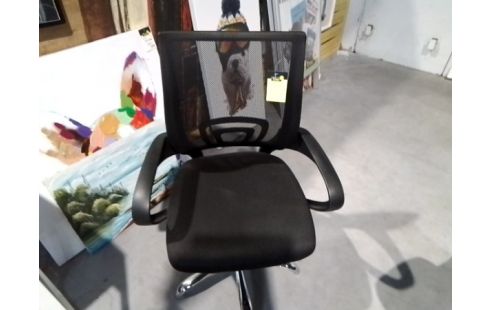 FAUTEUIL DE BUREAU NOIR PIEDS METAL