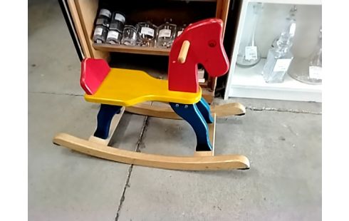 CHEVAL A BASCULE BOIS POLYCHROME