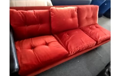 CANAPE VINTAGE 3 PLACES ORANGE