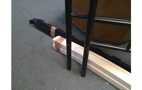 LIT METAL NOIR 90X190 AVEC LATTES