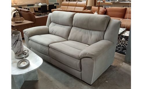 CANAPE 2 PLACES MICROFIBRES GRIS