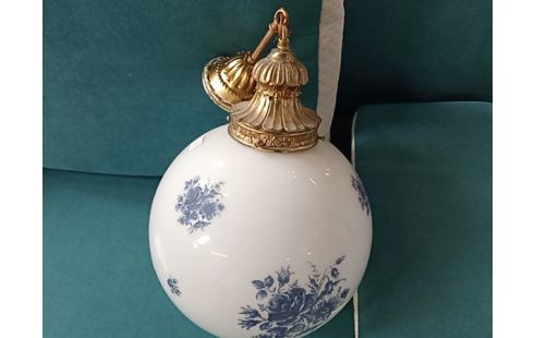 SUSPENSION BOULE FLEURS BLEUES