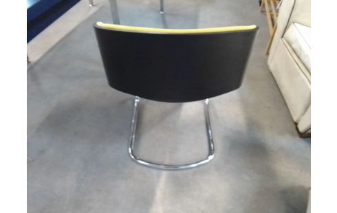 FAUTEUIL TISSU JAUNE MARRON