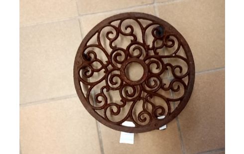 PLATEAU pour plante sur roulette en fer forge