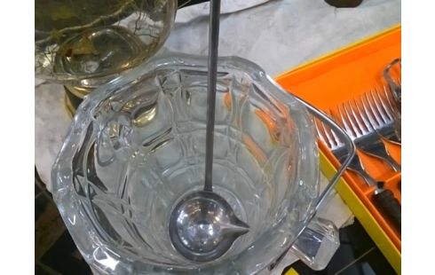 SEAU A GLACE VERRE AVEC PETITE LOUCGE