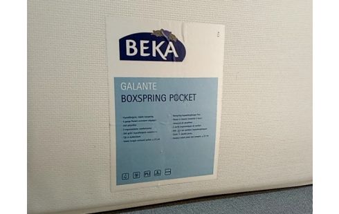 LIT boxpring 180/200 tete de lit tissu gris