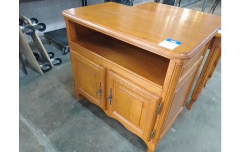 MEUBLE TV 2 PORTES BOIS MASSIF