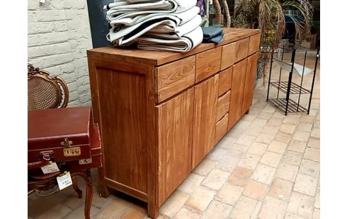 DRESSOIR teck 8 tiroirs 4 portes