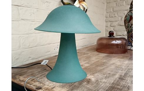 LAMPE verre vert LAMPE PIED