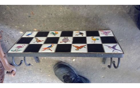 CONSOLE +MIROIR VINTAGE CARRELAGEW