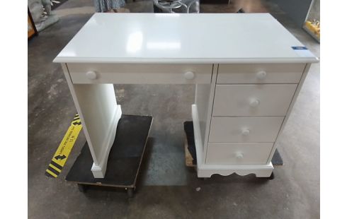 BUREAU BOIS BLANC 5 TIROIRS