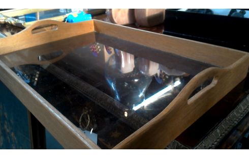 BANDEJA, , MADERA TEÑIDO HIELO