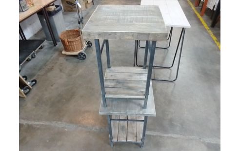 GUERIDON BOIS METAL L'UNITE