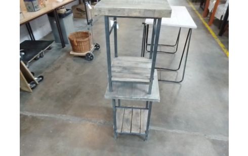 GUERIDON BOIS METAL L'UNITE