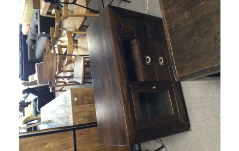 MEUBLE TV BOIS EXOTIQUE 1P 5T