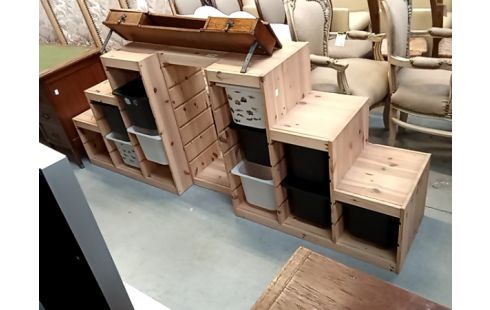 MEUBLEpin ikea 3 modules+bacs pvc