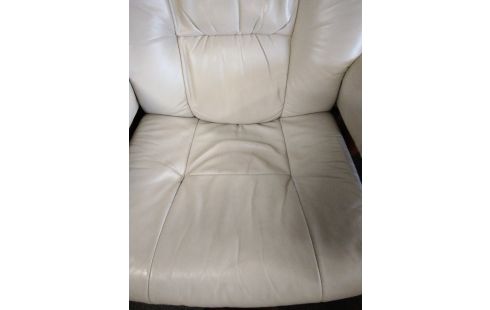 FAUTEUIL RELAX CUIR +REPOSE PIEDS