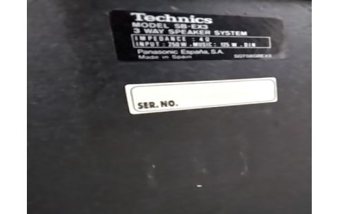 PAIRE DE ENCEINTES TECHNICS SBEX3 125W