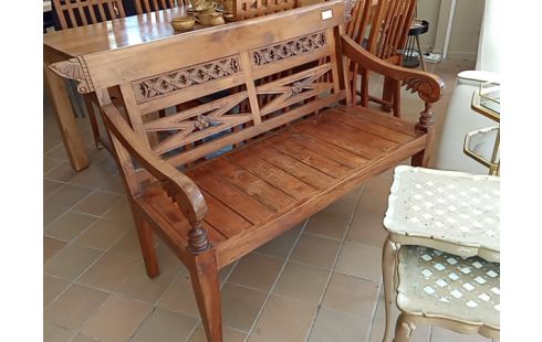 BANC BOIS EXOTIQUE STYLE INDONNÉSIEN