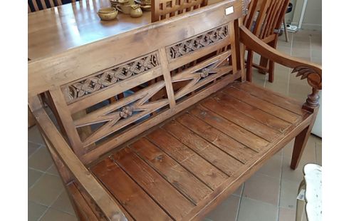 BANC BOIS EXOTIQUE STYLE INDONNÉSIEN