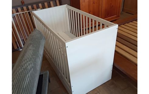 LIT BEBE BLANC ET MATELAS