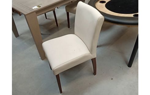 CHAISE PU BLANC LOT 4 MOBITEC