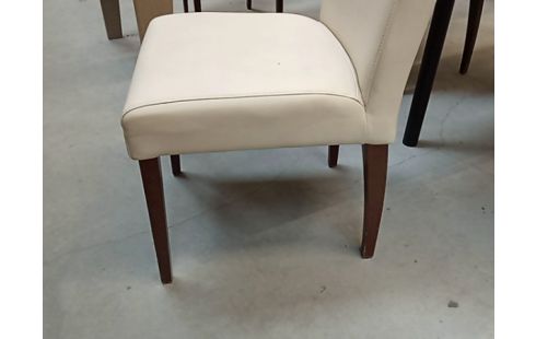 CHAISE PU BLANC LOT 4 MOBITEC