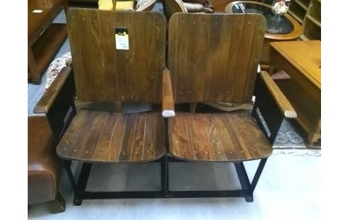 BANQUETTE STYLE INDUSTRIEL 2 ASSISES