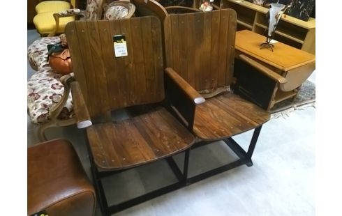 BANQUETTE STYLE INDUSTRIEL 2 ASSISES